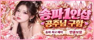 💗송파 1인샵 공주님 계실까요?💗갯수보장❤️당일지급❤️고페이❤️상주환영!💖